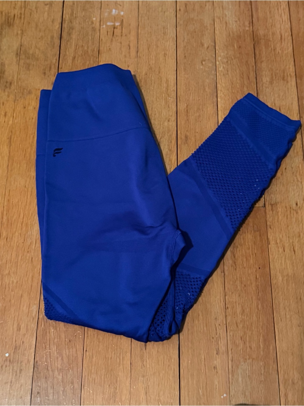 Fabletics Royal Blue Mesh-Detail Leggings